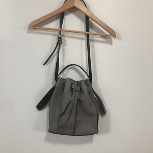 Grey bucket bag